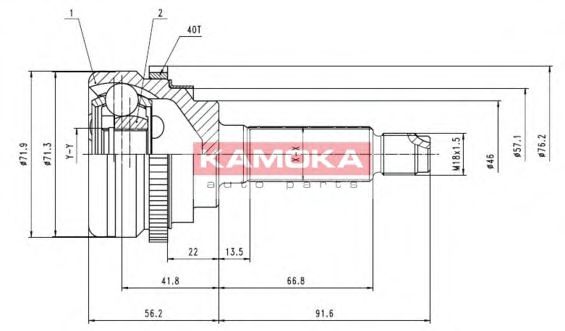 KAMOKA 6944 Шарнирный комплект, приводной вал для CHEVROLET (Шевроле) KAMOKA 6944 Шарнирный комплект, приводной вал для CHEVROLET (Шевроле)