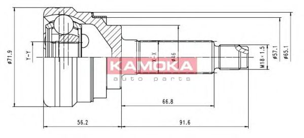 KAMOKA 7052 Шарнирный комплект, приводной вал для CHEVROLET (Шевроле) KAMOKA 7052 Шарнирный комплект, приводной вал для CHEVROLET (Шевроле)