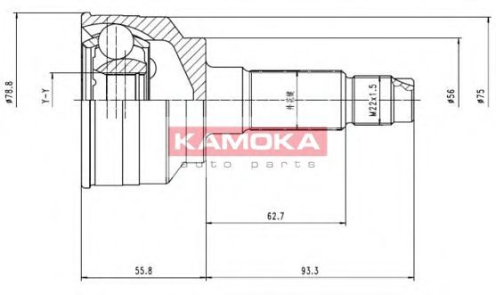 KAMOKA 7068 Шарнирный комплект, приводной вал для KIA MENTOR (Киа Мэнтор) KAMOKA 7068 Шарнирный комплект, приводной вал для KIA MENTOR (Киа Мэнтор)