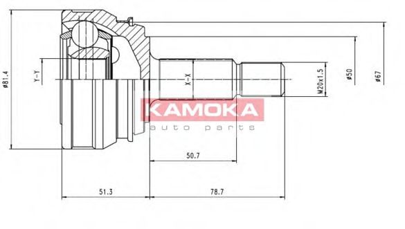 KAMOKA 7096 Шарнирный комплект, приводной вал для SEAT (Сеат) KAMOKA 7096 Шарнирный комплект, приводной вал для SEAT (Сеат)