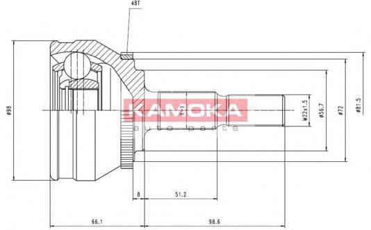 KAMOKA 7128 Шарнирный комплект, приводной вал для VOLVO (Вольво) KAMOKA 7128 Шарнирный комплект, приводной вал для VOLVO (Вольво)