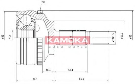KAMOKA 7140 Шарнирный комплект, приводной вал для RENAULT (Рено) KAMOKA 7140 Шарнирный комплект, приводной вал для RENAULT (Рено)
