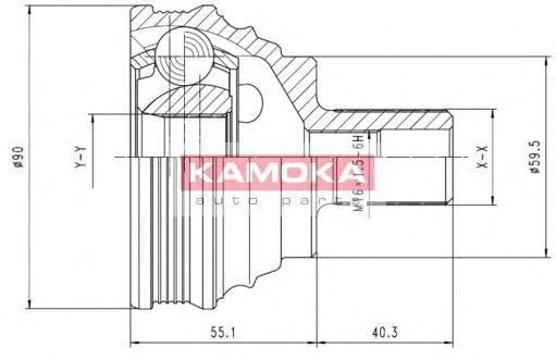 KAMOKA 7338 Шарнирный комплект, приводной вал для VOLKSWAGEN VENTO III (Фольксваген Венто 3) KAMOKA 7338 Шарнирный комплект, приводной вал для VOLKSWAGEN VENTO III (Фольксваген Венто 3)