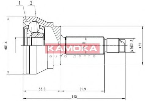 KAMOKA 7350 Шарнирный комплект, приводной вал для FORD ORION II (Форд Орион 2) KAMOKA 7350 Шарнирный комплект, приводной вал для FORD ORION II (Форд Орион 2)