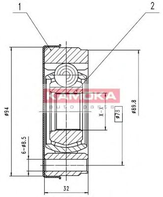 KAMOKA 8022 Шарнирный комплект, приводной вал для SKODA (Шкода) KAMOKA 8022 Шарнирный комплект, приводной вал для SKODA (Шкода)