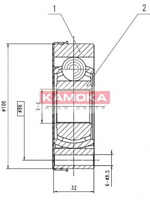 KAMOKA 8094 Шарнирный комплект, приводной вал для VOLKSWAGEN T3 CARAVELLE (Фольксваген Т3 cараvэллэ) KAMOKA 8094 Шарнирный комплект, приводной вал для VOLKSWAGEN T3 CARAVELLE (Фольксваген Т3 cараvэллэ)