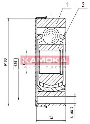 KAMOKA 8096 Шарнирный комплект, приводной вал для SEAT (Сеат) KAMOKA 8096 Шарнирный комплект, приводной вал для SEAT (Сеат)