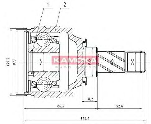 KAMOKA 8717 Шарнирный комплект, приводной вал для OPEL VITA C (Опель Vита c) KAMOKA 8717 Шарнирный комплект, приводной вал для OPEL VITA C (Опель Vита c)