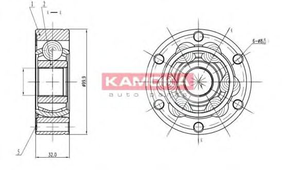 KAMOKA 9024 Шарнирный комплект, приводной вал для FORD GRANADA (Форд Гранада) KAMOKA 9024 Шарнирный комплект, приводной вал для FORD GRANADA (Форд Гранада)