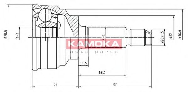 KAMOKA 6070 Шарнирный комплект, приводной вал для MAZDA GLC II (Мазда Глc 2) KAMOKA 6070 Шарнирный комплект, приводной вал для MAZDA GLC II (Мазда Глc 2)