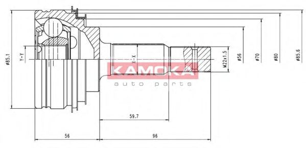 KAMOKA 6100 Шарнирный комплект, приводной вал для TOYOTA COROLLA SPRINTER (Тойота/тоета Cоролла спринтэр) KAMOKA 6100 Шарнирный комплект, приводной вал для TOYOTA COROLLA SPRINTER (Тойота/тоета Cоролла спринтэр)