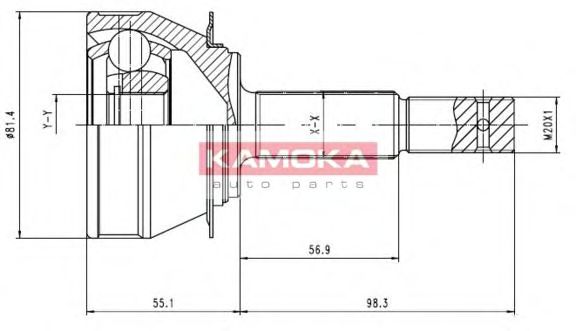 KAMOKA 6136 Шарнирный комплект, приводной вал для OPEL CORSA A (Опель Cорса а) KAMOKA 6136 Шарнирный комплект, приводной вал для OPEL CORSA A (Опель Cорса а)