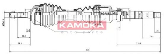 KAMOKA CT1138908 Приводной вал для PEUGEOT 206 (Пежо 206) KAMOKA CT1138908 Приводной вал для PEUGEOT 206 (Пежо 206)