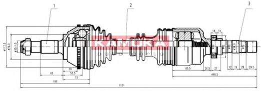KAMOKA CT1138911A Приводной вал 