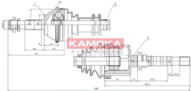 KAMOKA CT1138914 Приводной вал 