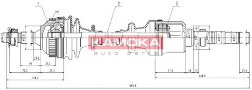 KAMOKA CT1138925A Приводной вал 