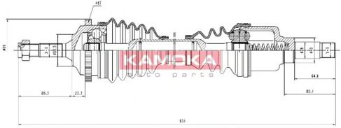 KAMOKA CT1138936A Приводной вал для PEUGEOT 206 (Пежо 206) KAMOKA CT1138936A Приводной вал для PEUGEOT 206 (Пежо 206)