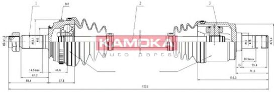 KAMOKA HO1138917A Приводной вал для HONDA ACCORD VII (Хонда Аккорд 7) KAMOKA HO1138917A Приводной вал для HONDA ACCORD VII (Хонда Аккорд 7)