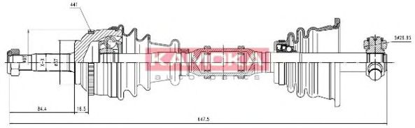 KAMOKA RN1138909A Приводной вал 