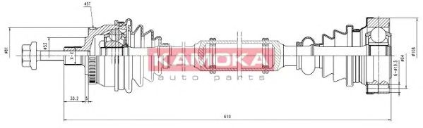 KAMOKA VW1138923A Приводной вал 