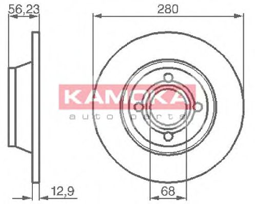 KAMOKA 1031036 Тормозной диск для AUDI 90 (Ауди 90) KAMOKA 1031036 Тормозной диск для AUDI 90 (Ауди 90)