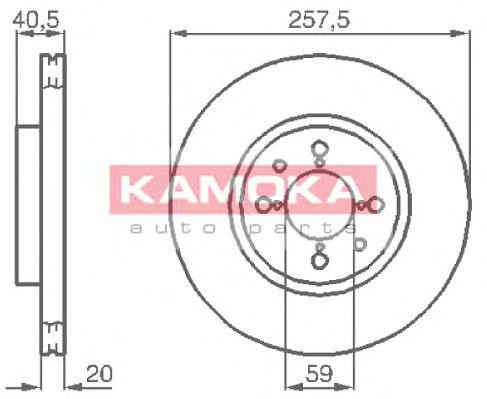 KAMOKA 1031042 Тормозной диск для FIAT (Фиат) KAMOKA 1031042 Тормозной диск для FIAT (Фиат)