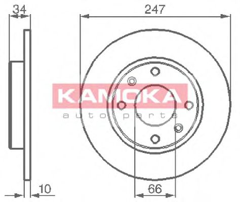 KAMOKA 103118 Тормозной диск для PEUGEOT 205 II (Пежо 205 2) KAMOKA 103118 Тормозной диск для PEUGEOT 205 II (Пежо 205 2)