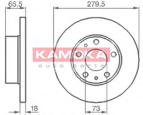 KAMOKA 1031516 Тормозной диск для CITROËN JUMPER (CитроËн Жумпэр) KAMOKA 1031516 Тормозной диск для CITROËN JUMPER (CитроËн Жумпэр)