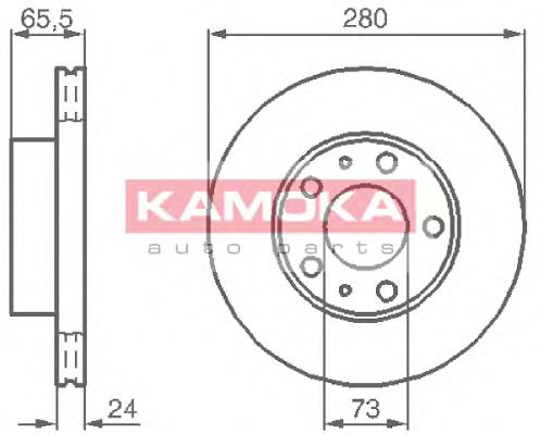 KAMOKA 1031534 Тормозной диск для CITROËN JUMPER (CитроËн Жумпэр) KAMOKA 1031534 Тормозной диск для CITROËN JUMPER (CитроËн Жумпэр)