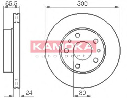 KAMOKA 1031536 Тормозной диск для FIAT (Фиат)