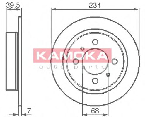 KAMOKA 1031580 Тормозной диск для NISSAN 100 NX (Ниссан 100 нx) KAMOKA 1031580 Тормозной диск для NISSAN 100 NX (Ниссан 100 нx)