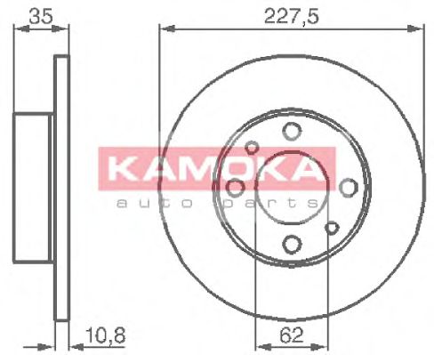 KAMOKA 103166 Тормозной диск для FIAT STRADA II (Фиат Страда 2) KAMOKA 103166 Тормозной диск для FIAT STRADA II (Фиат Страда 2)
