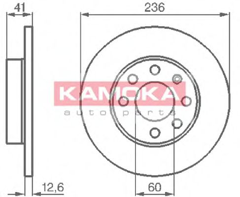 KAMOKA 103232 Тормозной диск для OPEL CORSA A (Опель Cорса а) KAMOKA 103232 Тормозной диск для OPEL CORSA A (Опель Cорса а)