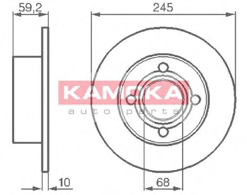 KAMOKA 103256 Тормозной диск для AUDI 100 (Ауди 100) KAMOKA 103256 Тормозной диск для AUDI 100 (Ауди 100)