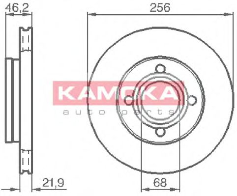 KAMOKA 103386 Тормозной диск для AUDI 100 (Ауди 100) KAMOKA 103386 Тормозной диск для AUDI 100 (Ауди 100)