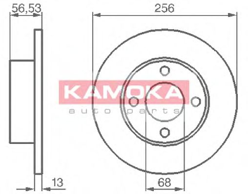 KAMOKA 103636 Тормозной диск для AUDI 90 (Ауди 90) KAMOKA 103636 Тормозной диск для AUDI 90 (Ауди 90)