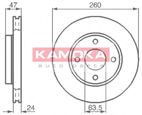KAMOKA 103728 Тормозной диск для FORD MONDEO (Форд Мондэо) KAMOKA 103728 Тормозной диск для FORD MONDEO (Форд Мондэо)