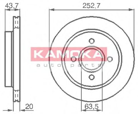 KAMOKA 103958 Тормозной диск для FORD MONDEO (Форд Мондэо) KAMOKA 103958 Тормозной диск для FORD MONDEO (Форд Мондэо)