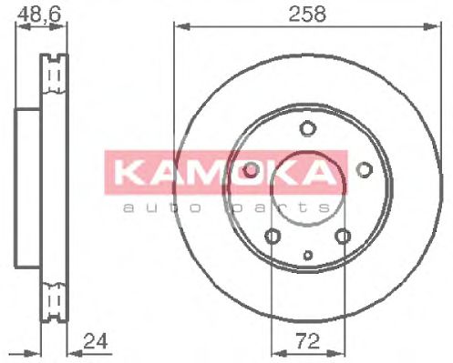 KAMOKA 103992 Тормозной диск для MAZDA MX-6 (Мазда Мx-6) KAMOKA 103992 Тормозной диск для MAZDA MX-6 (Мазда Мx-6)