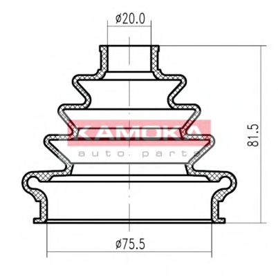KAMOKA 1146632 Пыльник, приводной вал для VOLKSWAGEN SANTANA (Фольксваген Сантана) KAMOKA 1146632 Пыльник, приводной вал для VOLKSWAGEN SANTANA (Фольксваген Сантана)