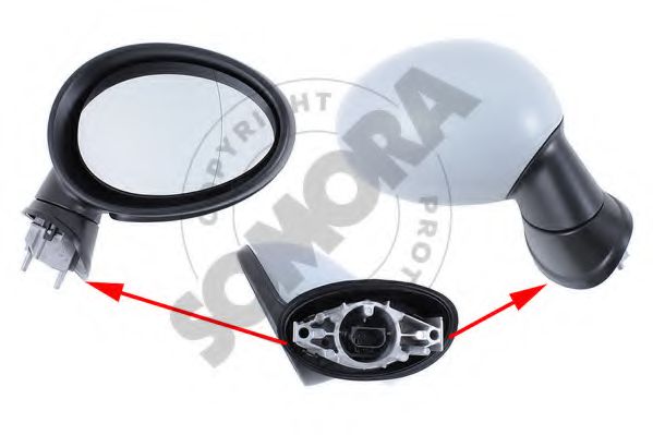 SOMORA 040155 Наружное зеркало для MINI MINI CLUBMAN (Мини Мини клабмэн) SOMORA 040155 Наружное зеркало для MINI MINI CLUBMAN (Мини Мини клабмэн)