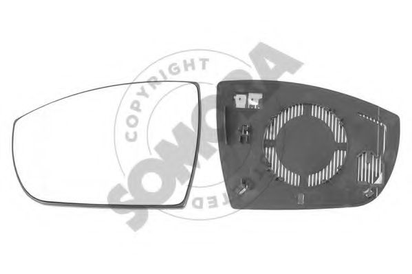 SOMORA 098056G Зеркальное стекло, наружное зеркало для FORD C-MAX II (Форд С макс 2) SOMORA 098056G Зеркальное стекло, наружное зеркало для FORD C-MAX II (Форд С макс 2)