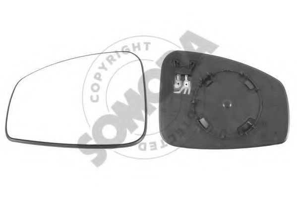 SOMORA 243456G Зеркальное стекло, наружное зеркало для RENAULT GRAN III (Рено Гран 3) SOMORA 243456G Зеркальное стекло, наружное зеркало для RENAULT GRAN III (Рено Гран 3)