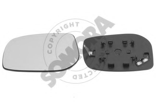 SOMORA 310356G Зеркальное стекло, наружное зеркало для TOYOTA YARIS (Тойота/тоета Ярис) SOMORA 310356G Зеркальное стекло, наружное зеркало для TOYOTA YARIS (Тойота/тоета Ярис)