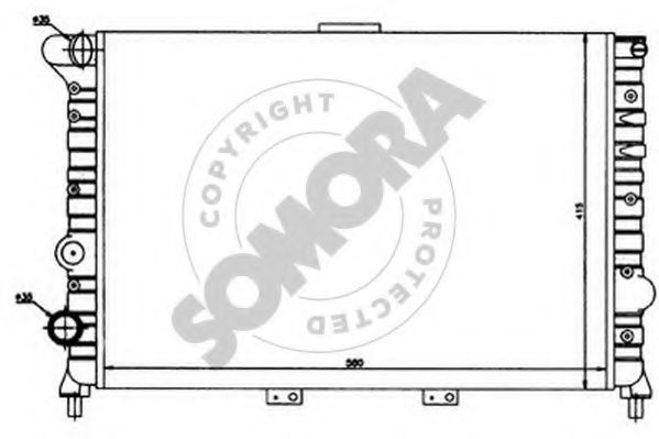 SOMORA 011240 Радиатор, охлаждение двигателя 