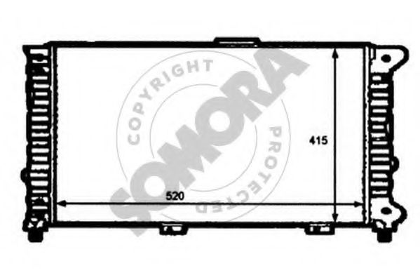 SOMORA 011241 Радиатор, охлаждение двигателя 