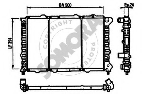 SOMORA 011242 Радиатор, охлаждение двигателя 