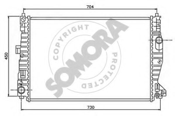 SOMORA 011440 Радиатор, охлаждение двигателя 