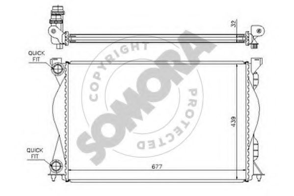 SOMORA 021040 Радиатор, охлаждение двигателя 