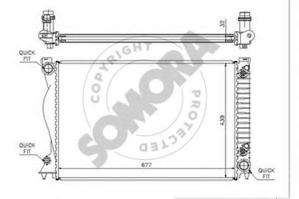 SOMORA 021040C Радиатор, охлаждение двигателя 